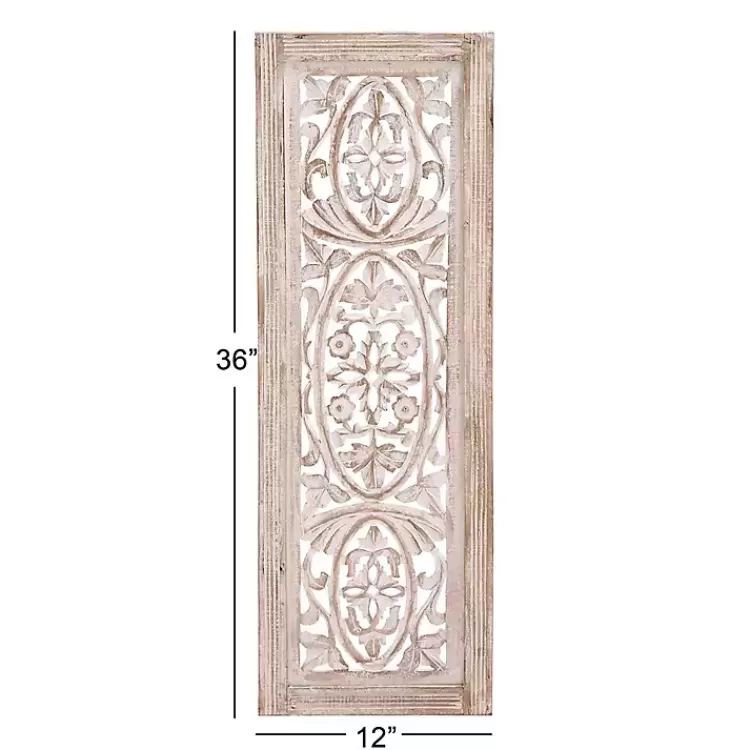 cream_distressed_carved_floral_wall_plaque_7.webp Cream Distressed Carved Floral Wall Plaque>Kirklands Home Cheap