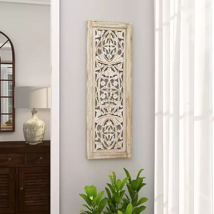 cream_distressed_carved_floral_wall_plaque_8.webp Cream Distressed Carved Floral Wall Plaque>Kirklands Home Cheap