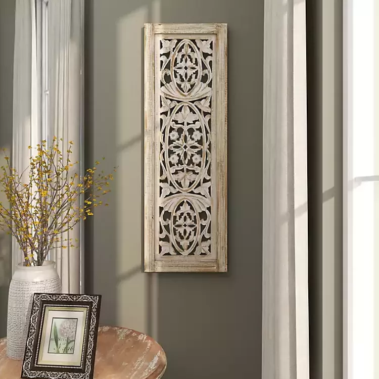 cream_distressed_carved_floral_wall_plaque_9.webp Cream Distressed Carved Floral Wall Plaque>Kirklands Home Cheap