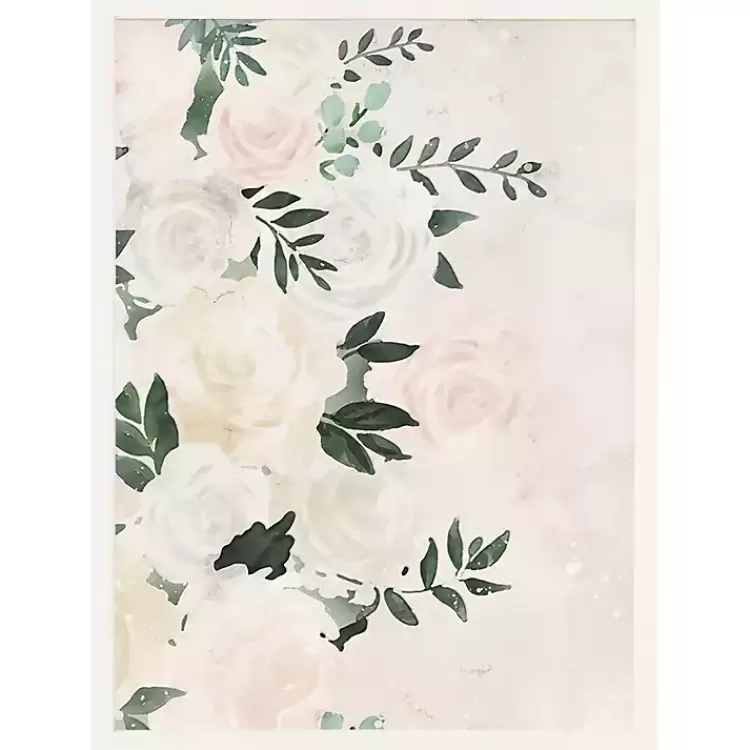 Cream Elegant Floral Framed Art Print>Kirklands Home Sale