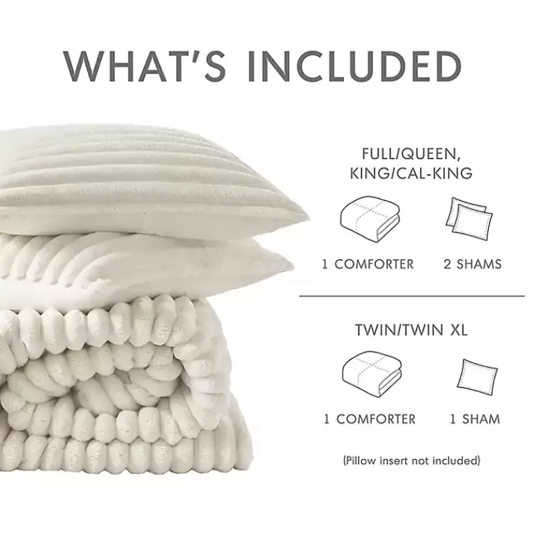 cream_fluffy_ribbed_pc_twin_comforter_set_7.webp Cream Fluffy Ribbed 2-pc. Twin Comforter Set>Kirklands Home Discount
