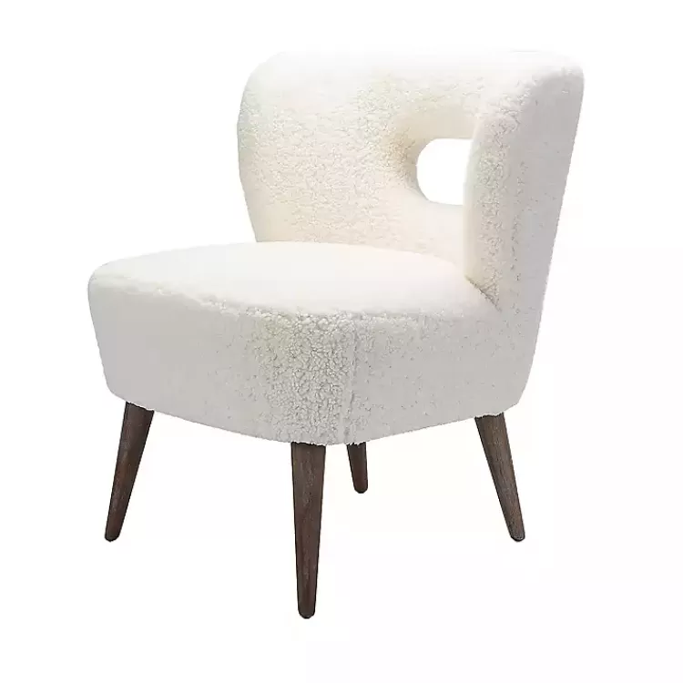 Cream Fluffy Wingback Accent Chair>Kirklands Home Sale