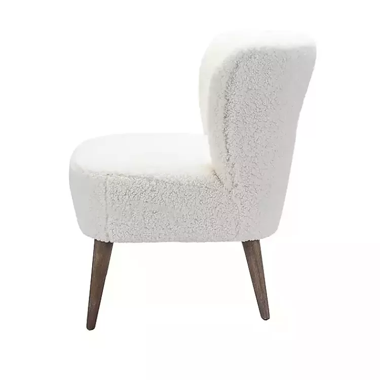 cream_fluffy_wingback_accent_chair_2.webp Cream Fluffy Wingback Accent Chair>Kirklands Home Sale