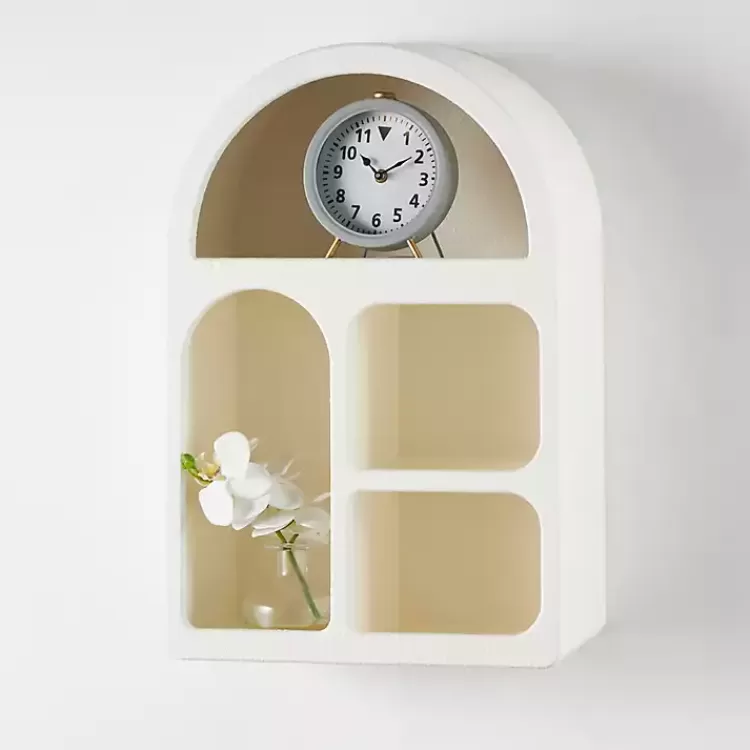 cream_geometric_arch_wall_shelf_4.webp Cream Geometric Arch Wall Shelf>Kirklands Home Online