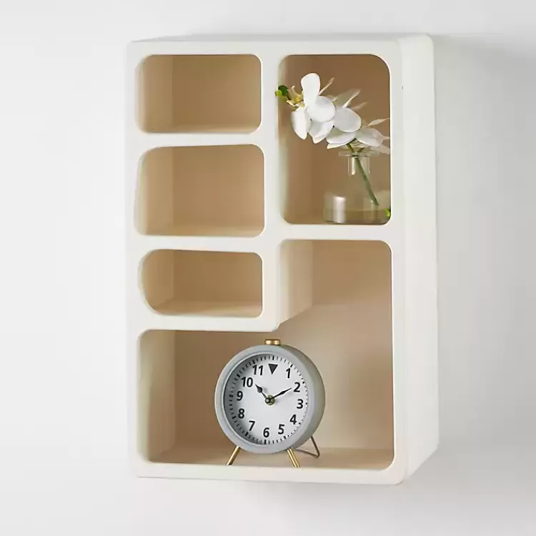 cream_geometric_section_wall_shelf_4.webp Cream Geometric 5-Section Wall Shelf>Kirklands Home Fashion