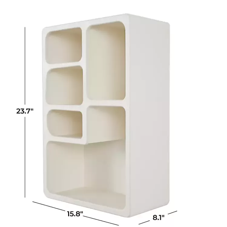 cream_geometric_section_wall_shelf_9.webp Cream Geometric 5-Section Wall Shelf>Kirklands Home Fashion