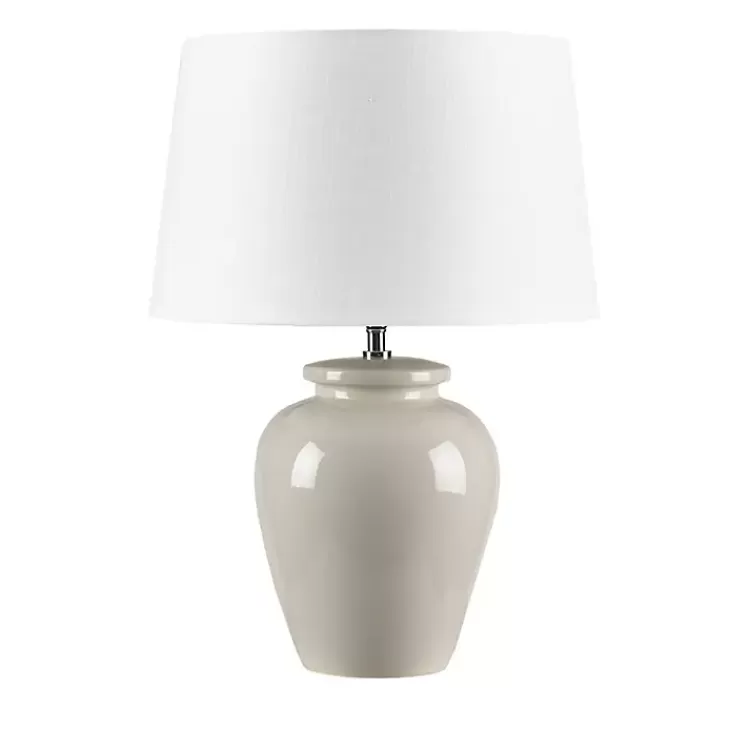Cream Glazed Ceramic Anzio Table Lamp>Kirklands Home Shop