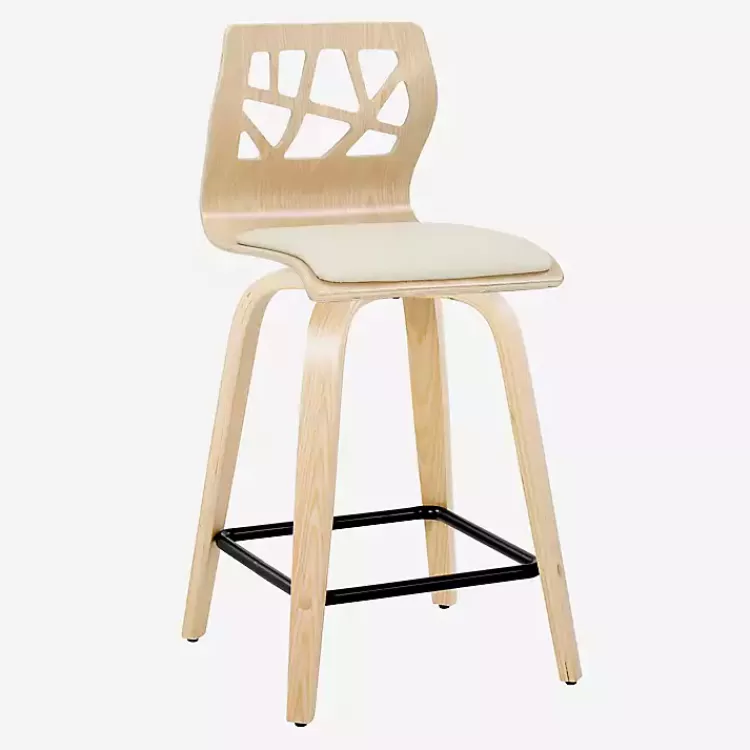 Cream Golia Swivel Counter Stools, Set of 2>Kirklands Home Clearance