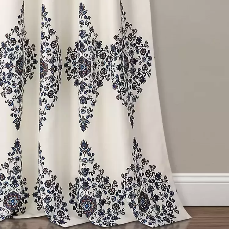 Cream Keya Medallion Curtain Panel Set, 84 in.>Kirklands Home Discount