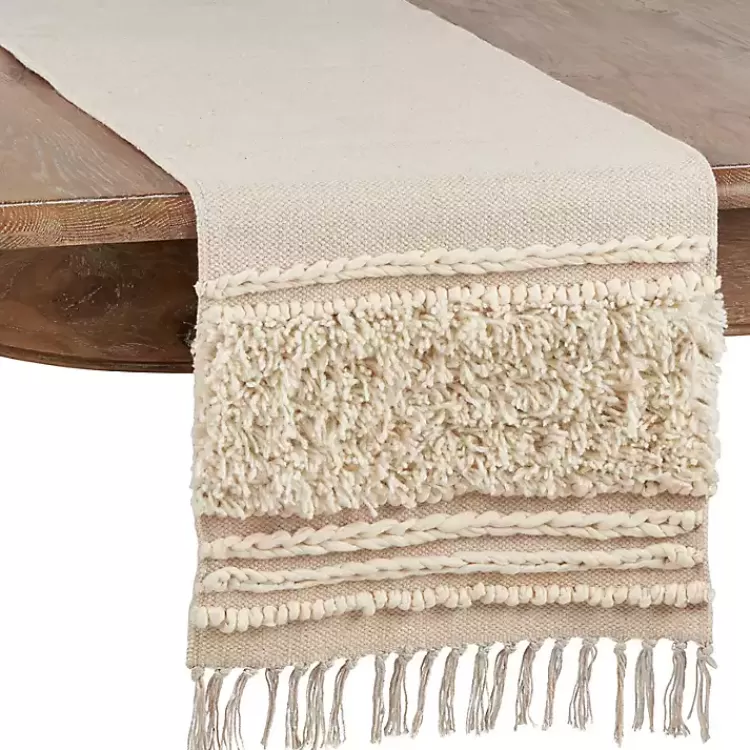 Cream Knotted Cotton Table Runner>Kirklands Home New