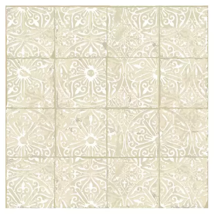Cream Provincial Tiles Peel & Stick Wallpaper>Kirklands Home Best