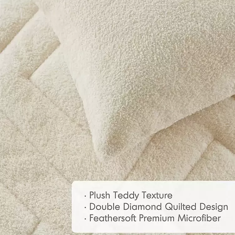 cream_quilted_teddy_pc_king_comforter_set_4.webp Cream Quilted Teddy 3-pc. King Comforter Set>Kirklands Home Discount