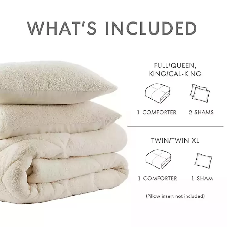 cream_quilted_teddy_pc_king_comforter_set_7.webp Cream Quilted Teddy 3-pc. King Comforter Set>Kirklands Home Discount
