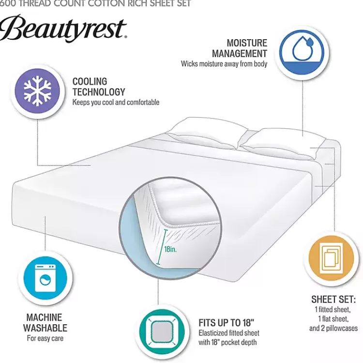 cream_rich_cooling_cotton_king_sheet_set_4.webp Cream Rich Cooling Cotton King Sheet Set>Kirklands Home Cheap