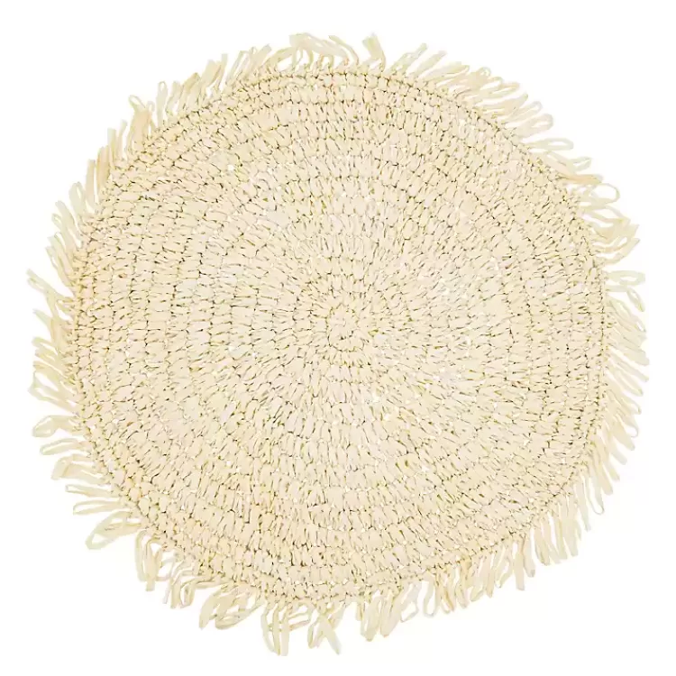 Cream Rustic Raffia Placemats, Set of 4>Kirklands Home Best Sale