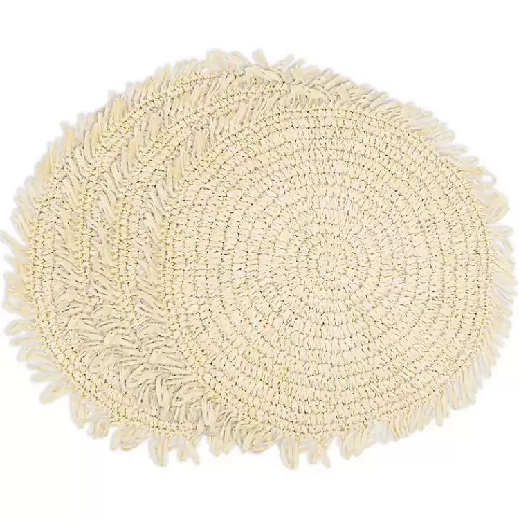 cream_rustic_raffia_placemats_set_of__2.webp Cream Rustic Raffia Placemats, Set of 4>Kirklands Home Best Sale