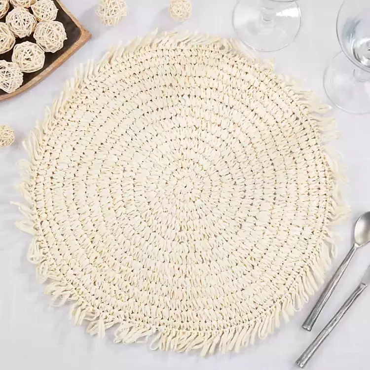 cream_rustic_raffia_placemats_set_of__3.webp Cream Rustic Raffia Placemats, Set of 4>Kirklands Home Best Sale