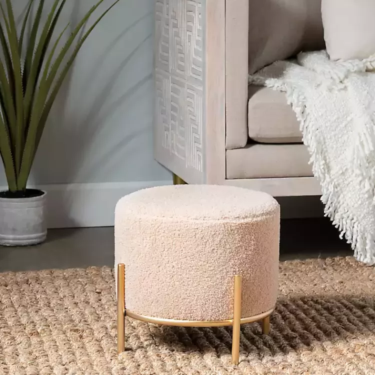 cream_sherpa_upholstered_round_ottoman_3.webp Cream Sherpa Upholstered Round Ottoman>Kirklands Home Flash Sale