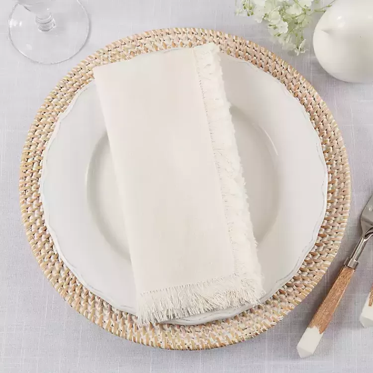 cream_simple_fringe_napkins_set_of__2.webp Cream Simple Fringe Napkins, Set of 4>Kirklands Home Sale