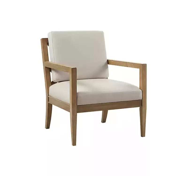 Cream Slatted Wood Accent Chair>Kirklands Home Best