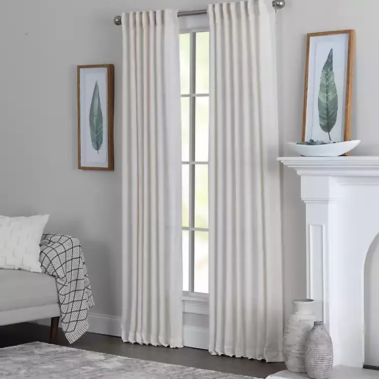 cream_solid_pleated_single_curtain_panel__in_6.webp Cream Solid Pleated Single Curtain Panel, 84 in.>Kirklands Home Store