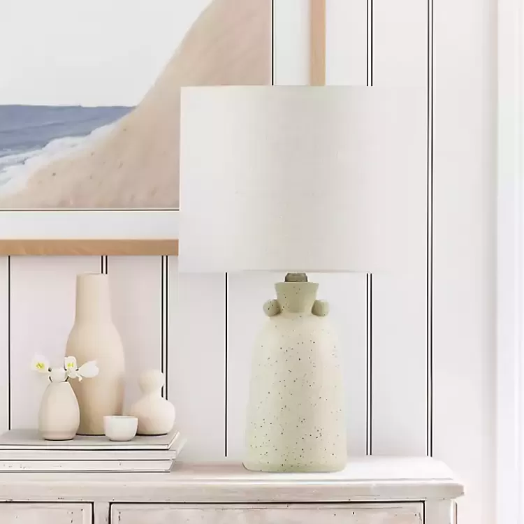 cream_speckled_ceramic_table_lamp_4.webp Cream Speckled Ceramic Table Lamp>Kirklands Home Fashion