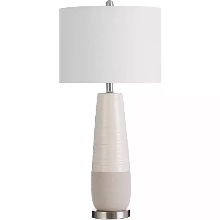 Cream Speckled Two Tone Table Lamp>Kirklands Home Fashion