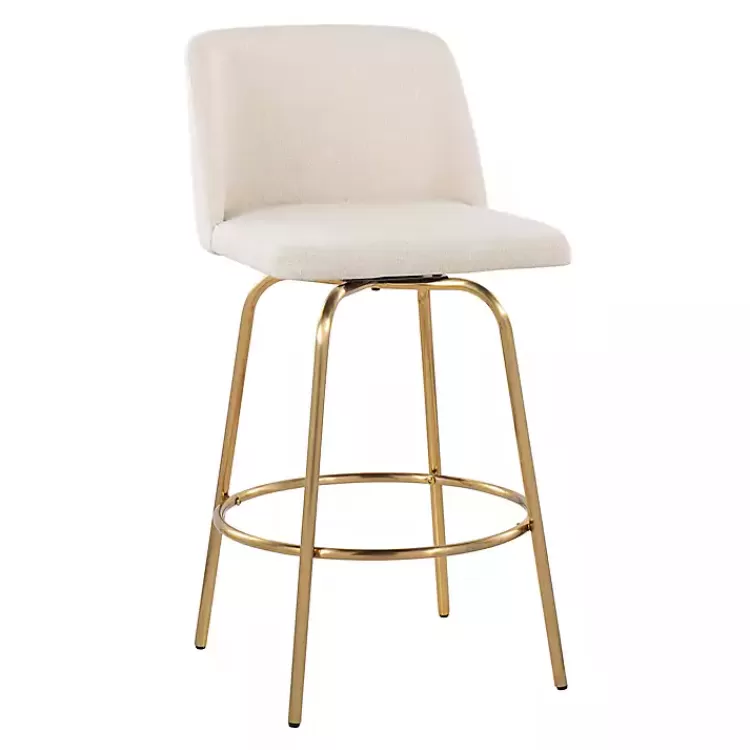 Cream Torino Gold Leg Counter Stools, Set of 2>Kirklands Home Discount
