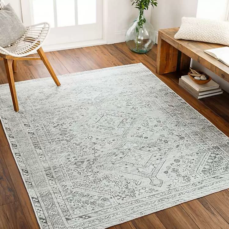 Cream Traditional Washable Area Rug, 7x10>Kirklands Home Fashion