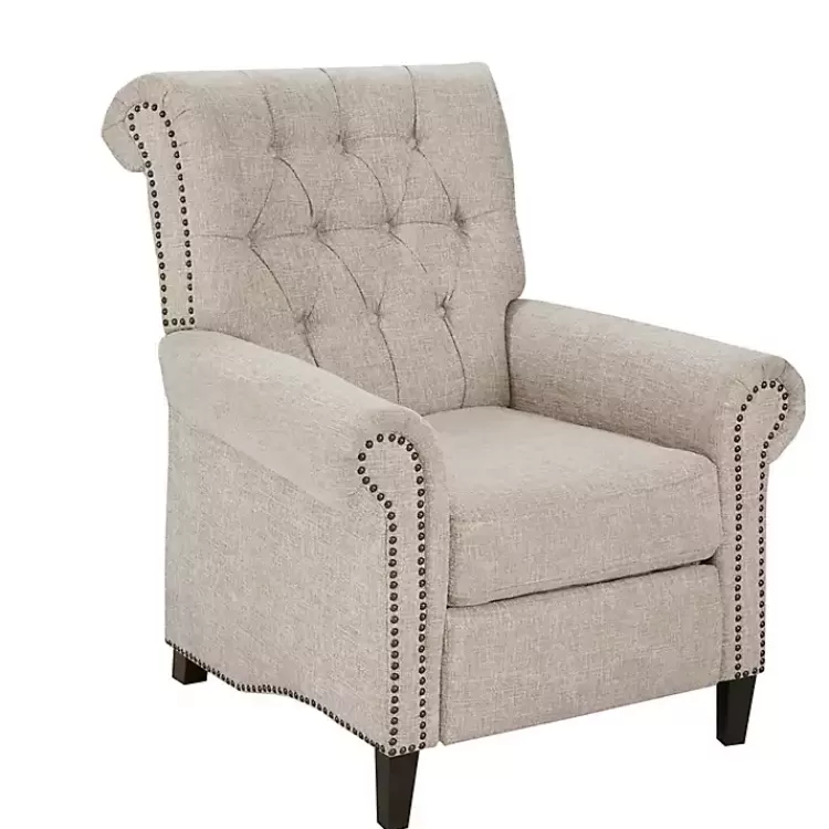 Cream Tufted Back Nailhead Trim Recliner Armchair>Kirklands Home Best