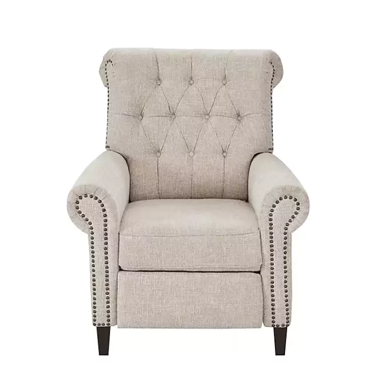cream_tufted_back_nailhead_trim_recliner_armchair_2.webp Cream Tufted Back Nailhead Trim Recliner Armchair>Kirklands Home Best