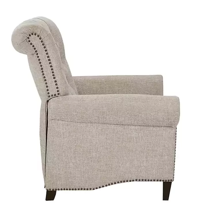 cream_tufted_back_nailhead_trim_recliner_armchair_3.webp Cream Tufted Back Nailhead Trim Recliner Armchair>Kirklands Home Best