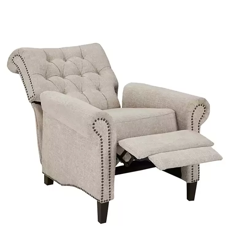 cream_tufted_back_nailhead_trim_recliner_armchair_5.webp Cream Tufted Back Nailhead Trim Recliner Armchair>Kirklands Home Best