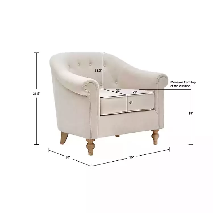 cream_tufted_farmhouse_accent_chair_6.webp Cream Tufted Farmhouse Accent Chair>Kirklands Home Clearance