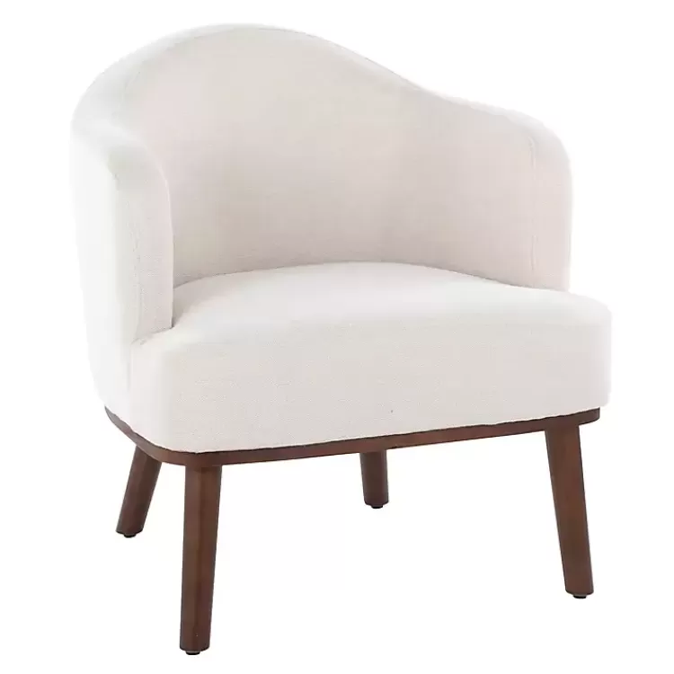 Cream Upholstered Midcentury Modern Accent Chair>Kirklands Home Outlet