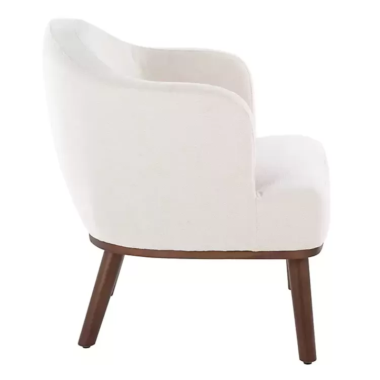 Cream Upholstered Midcentury Modern Accent Chair>Kirklands Home Outlet
