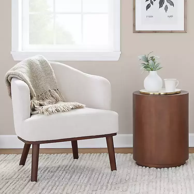 cream_upholstered_midcentury_modern_accent_chair_9.webp Cream Upholstered Midcentury Modern Accent Chair>Kirklands Home Outlet