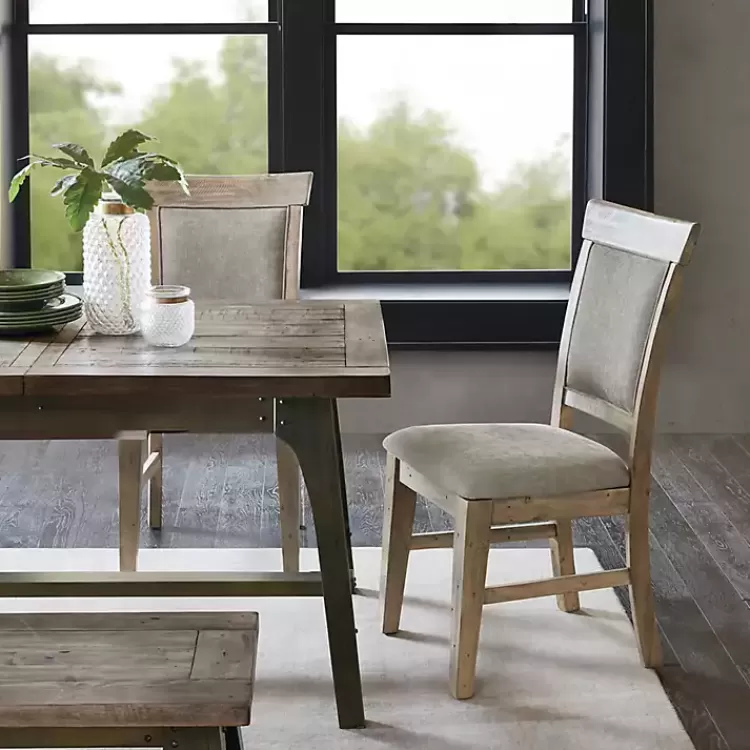 Cream Upholstered Rustic Dining Chairs, Set of 2>Kirklands Home Online