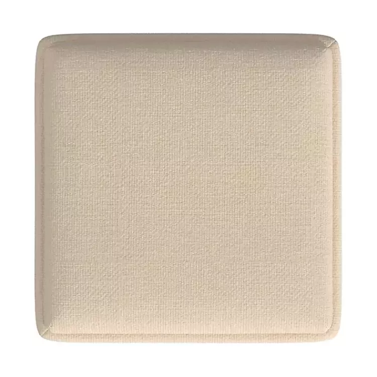 Cream Upholstered Storage Ottoman with Tray Top>Kirklands Home Store