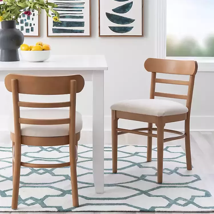 Cream Upholstered Wood Dining Chairs, Set of 2>Kirklands Home Fashion