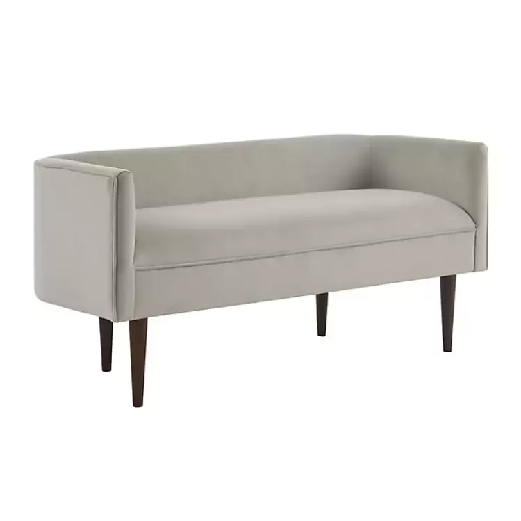 Cream Velvet Low Back Transitional Settee>Kirklands Home Best Sale