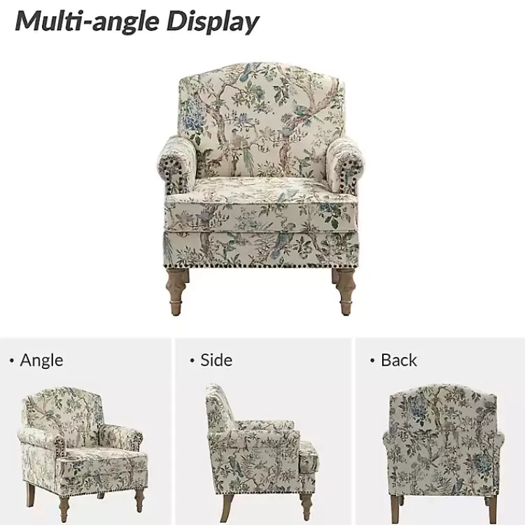 cream_vintage_birds_traditional_accent_chair_3.webp Cream Vintage Birds Traditional Accent Chair>Kirklands Home Online