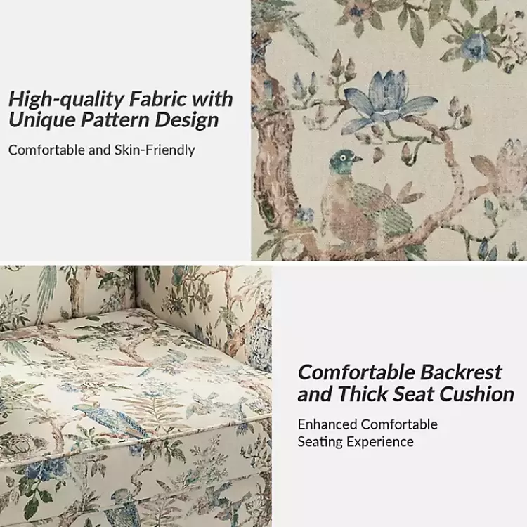 cream_vintage_birds_traditional_accent_chair_5.webp Cream Vintage Birds Traditional Accent Chair>Kirklands Home Online