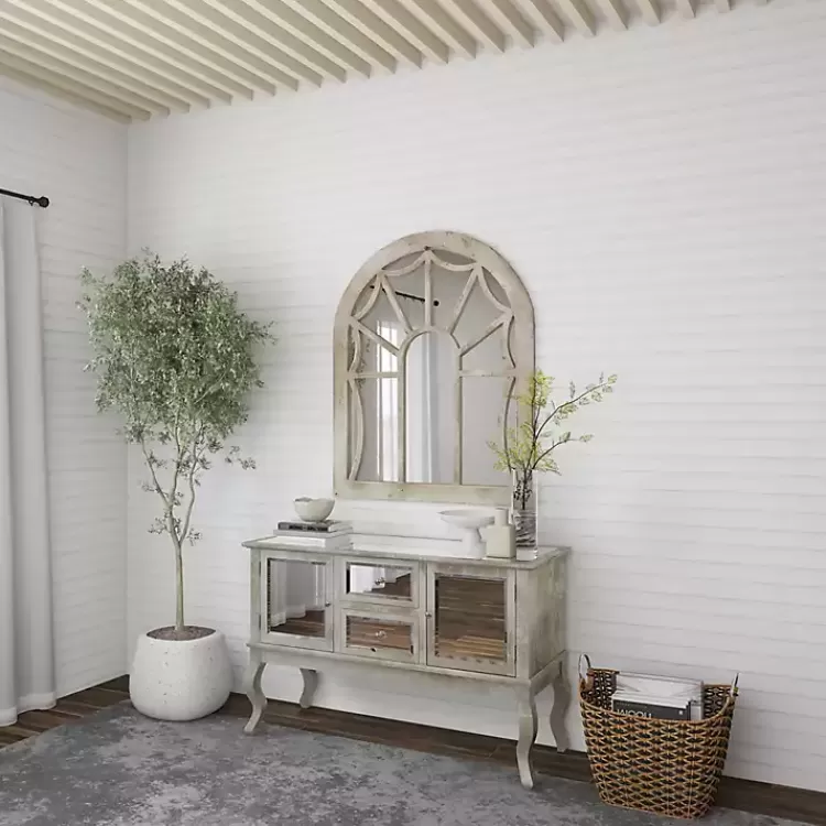 cream_vintage_fir_wood_arch_framed_mirror_9.webp Cream Vintage Fir Wood Arch Framed Mirror>Kirklands Home Sale