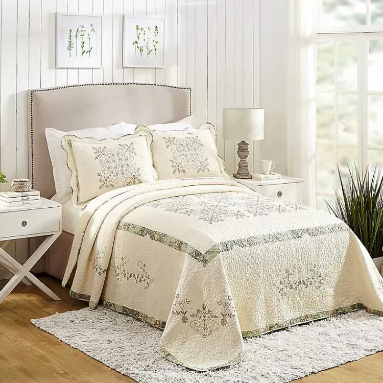 Cream Vintage Treasure King Bedspread>Kirklands Home Cheap