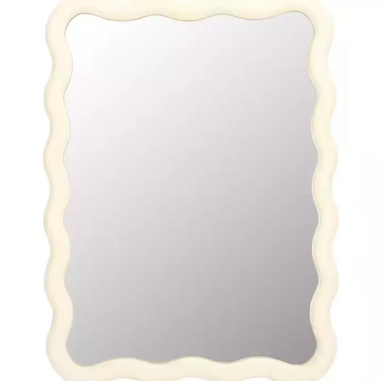 Cream Wavy Izara Wall Mirror>Kirklands Home Store