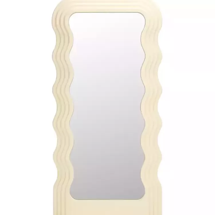 Cream Wavy Mayha Leaner Mirror>Kirklands Home Fashion