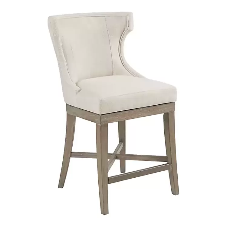 cream_wingback_swivel_seat_counter_stool_2.webp Cream Wingback Swivel Seat Counter Stool>Kirklands Home Fashion