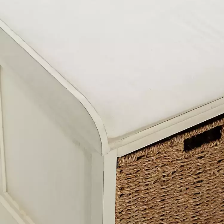 cream_wood_bench_with_storage_baskets_2.webp Cream Wood Bench with Storage Baskets>Kirklands Home Outlet