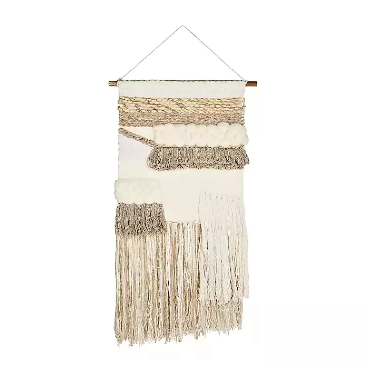 Cream Woven Layered Textured Macrame Wall Hanging>Kirklands Home Shop